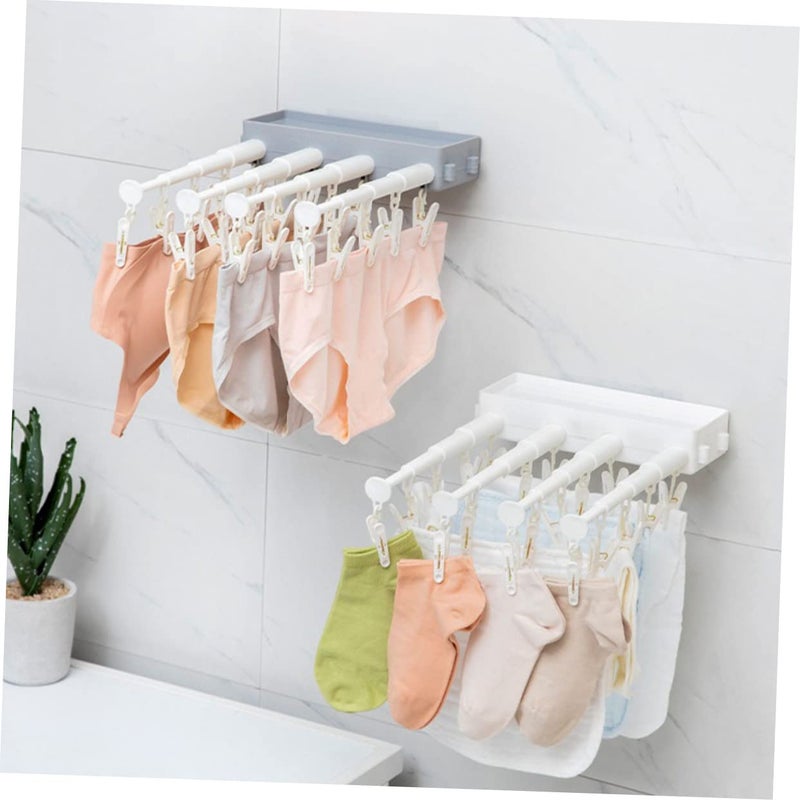 Wall Mounted Adjustable Folding Clothes Drying Rack Space Saving Indoor Laundry Hanger - Image 5