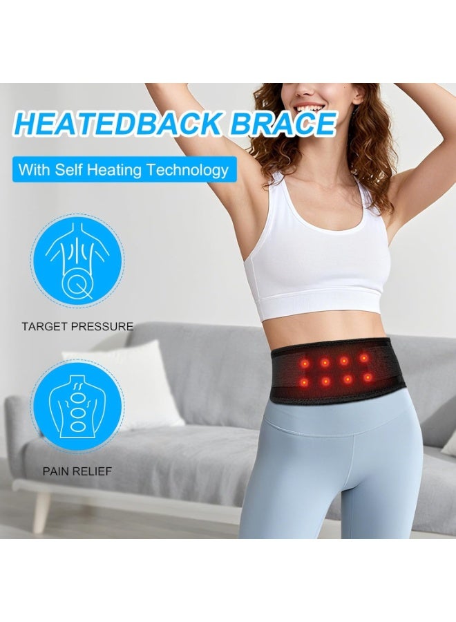 Adjustable Heated Back Brace Belt – Magnetic Therapy Lumbar Support for Lower Back Pain Relief, Herniated Disc, Sciatica, Scoliosis and Posture Correction for Men Women-(XXL) - Image 2
