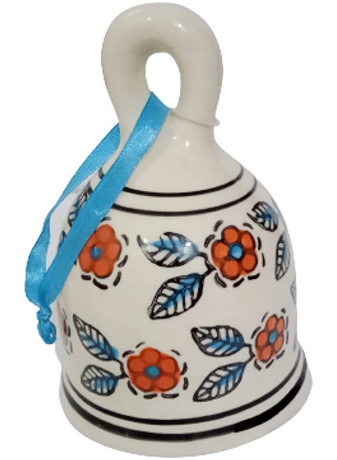 Purpledip Ceramic Painted Bell: Wall Door Hanging with Resonating Sound, 5 Inches Tall (12365) - Image 3