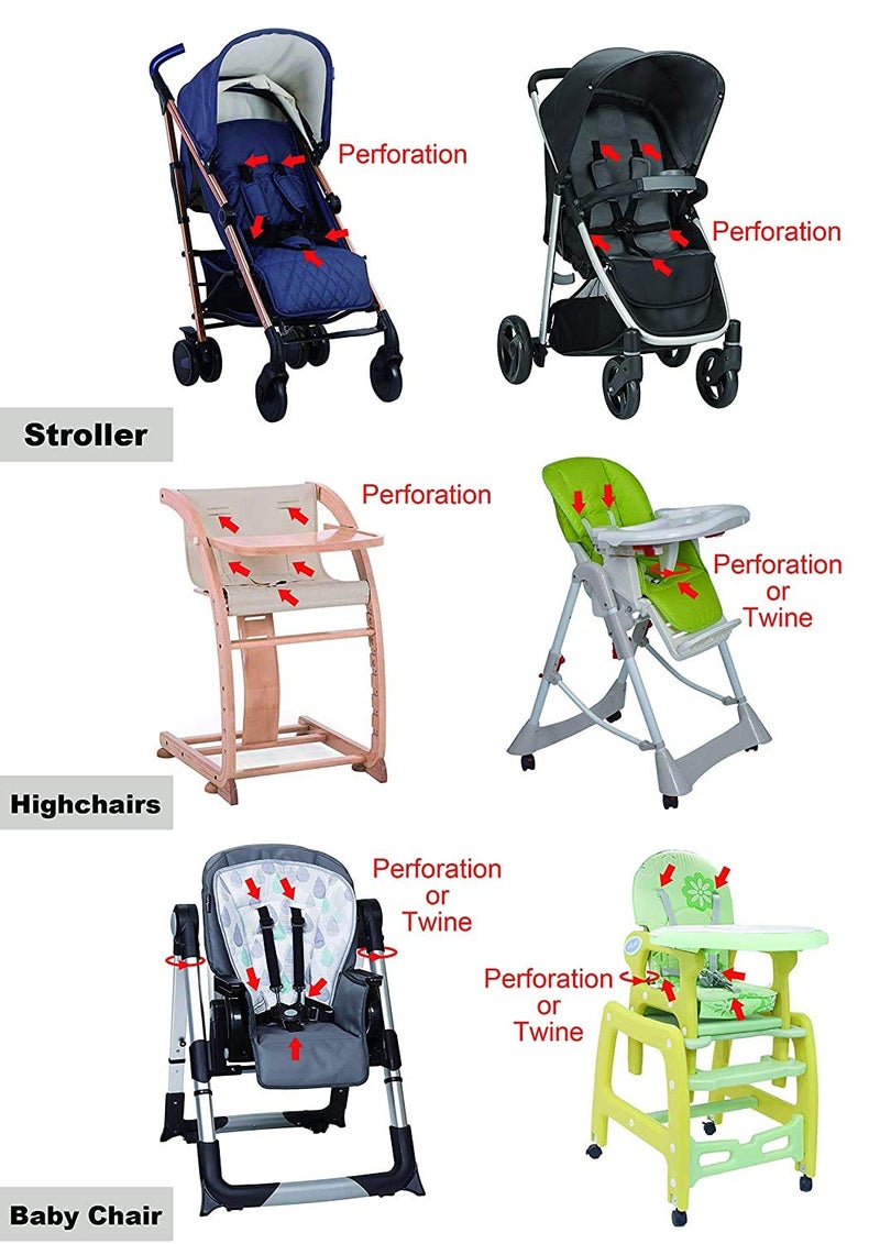 Topwon 5 Point Harness Baby Chair Stroller Safety Belt Pram Buggy Strap for Children High Chair/Pushchair/Booster Replacementâ€¦ - Image 3