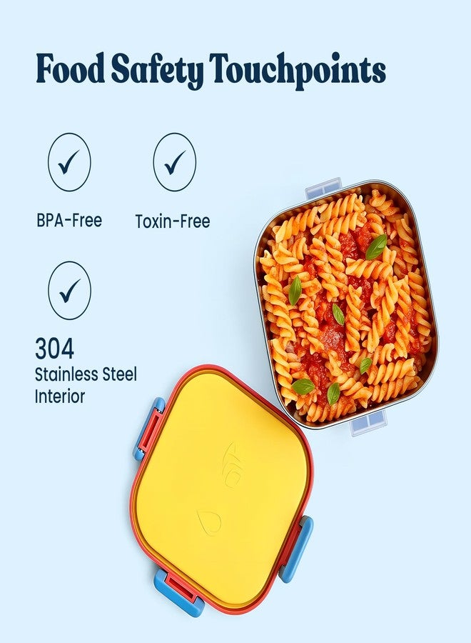rabitat Lunchmate Mini Stainless Steel Lunch Box 500 ml | 1+1 Year Brand Warranty | Tiffin Box for School | Kanjak Gifts for Girls | BPA-Free Leak-Proof with Spoon | Young Wild and Free - Image 2