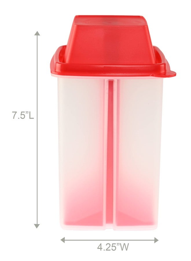 Home-X Pickle Storage Container, Straining Pickle Jar, Filter Insert, Sieve Food Saver Container, 7 ½” L x 4 ¼” W x 4 ¼” H, Red - Image 4