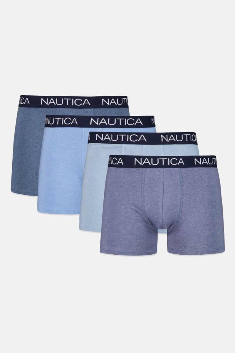 NAUTICA Men 4 Pcs Brand Logo Boxers, Multicolor - Image 1