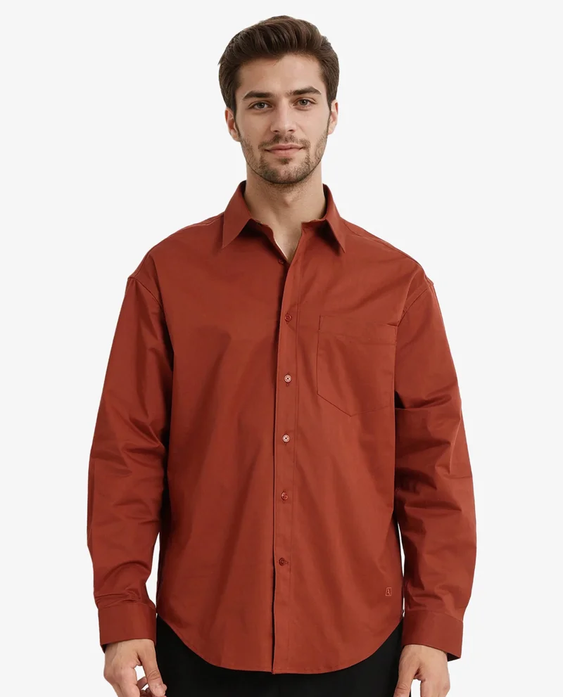 Rare Rabbit Men's Plain Cotton Shirt