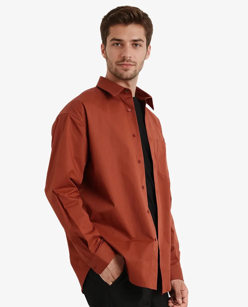 Rare Rabbit Men's Plain Cotton Shirt