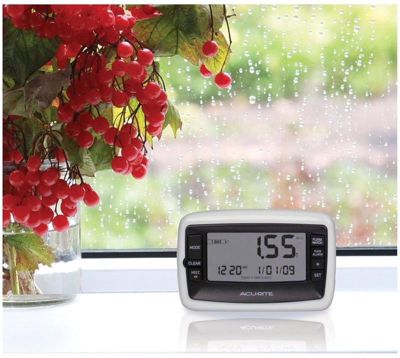 Acurite مقياس المطر الرقمي اللاسلكي AcuRite مع شاشة LCD ذات التفريغ الذاتي - Image 2