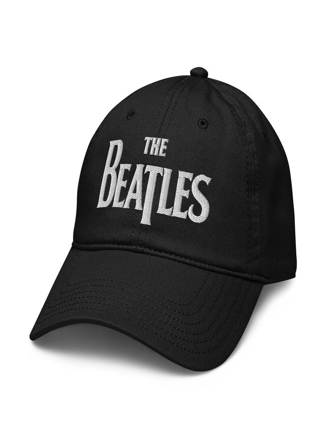 The Beatles - White Logo Adjustable Baseball Hat - Image 1