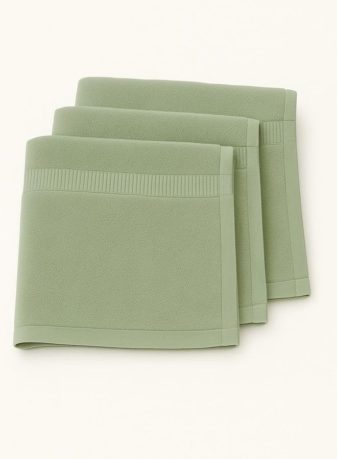 دولار مناشف الوجه المصنوعة من الخيزران من دولار، فائقة الامتصاص وخالية من الروائح، أنعم بثلاث مرات من مناشف الوجه القطنية، 30 × 30 سم (عبوة من 3 قطع) - Image 5