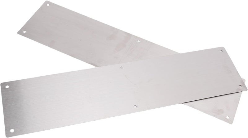 Fabater Door Kick Plate, Stainless Steel 15.7x3.9 Inch 2 Pieces Brushed Finish Screw Mount Dog Scratch Protection Kick Plate for Bottom of Door, Metal Guard with Included - Image 4