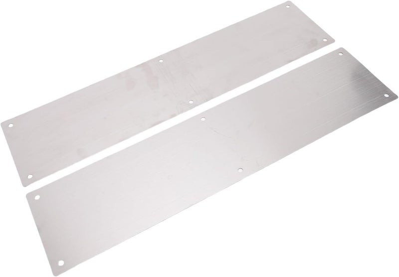 Fabater Door Kick Plate, Stainless Steel 15.7x3.9 Inch 2 Pieces Brushed Finish Screw Mount Dog Scratch Protection Kick Plate for Bottom of Door, Metal Guard with Included - Image 3