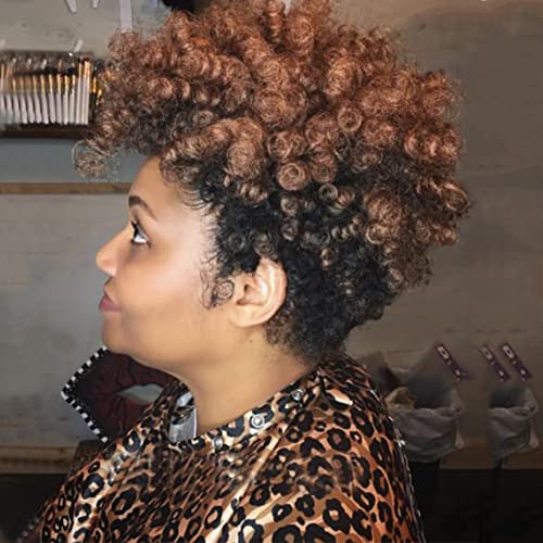 PHOCAS 10'' 5Packs Short Curly Crochet Hair Jump Wand Crochet Braids For Black Women 6MM Natural Black to Brown - Image 4