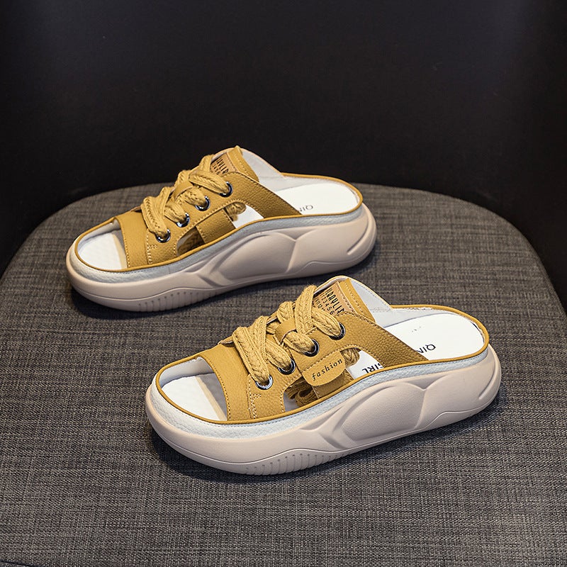 Genuine Leather 2026 Summer New Casual Fashion Trendy Hot-Selling Sandals Comfortable Soft-Soled Outdoor Women''s Sandals Trendy - Image 1
