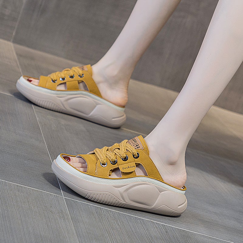 Genuine Leather 2026 Summer New Casual Fashion Trendy Hot-Selling Sandals Comfortable Soft-Soled Outdoor Women''s Sandals Trendy - Image 4