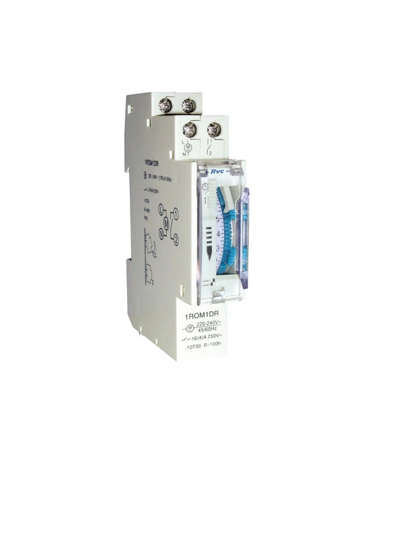 Daily Analogue Timer w/ Reserve 230-240V Din Rail Type  - Image 1