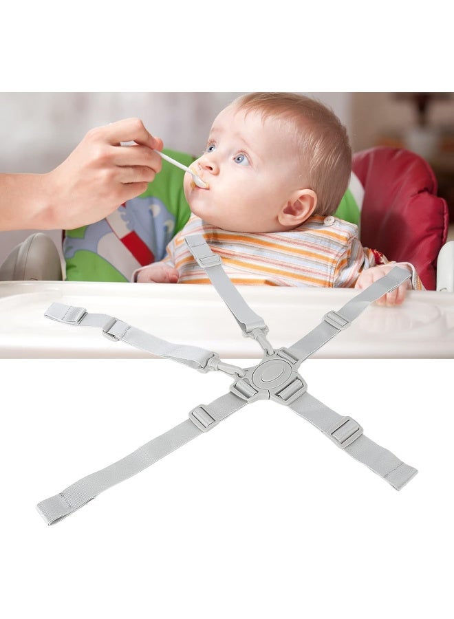 Jiawu 5 Point Baby Safety Strap Belt, Adjustable Universal Replacement High Chair Straps Harness Straps - Image 3
