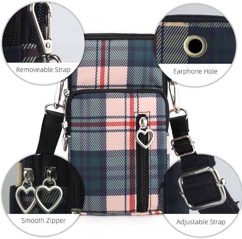 JANKS Small Crossbody Bag for Women - Mini Phone Purses with Crossbody Strap and Wallet - Nylon Arm Bag - Image 3