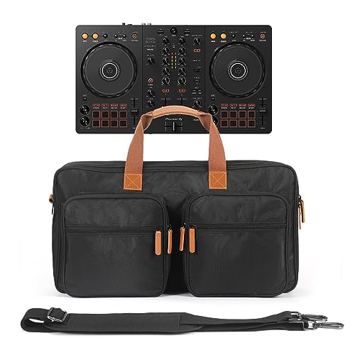OUKNAK حقيبة حماية OUKNAK، حقيبة تخزين، حقيبة توت لجهاز Pioneer DJ DDJ-FLX4/DDJ-REV1، حقيبة سفر لحمل Numark Mixtrack Platinum FX، حقيبة حمل مريحة لوحدة التحكم DJ مع وسادة - Image 1
