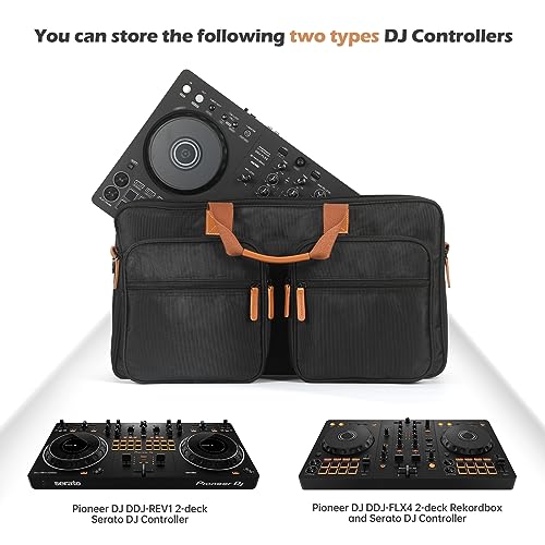 OUKNAK حقيبة حماية OUKNAK، حقيبة تخزين، حقيبة توت لجهاز Pioneer DJ DDJ-FLX4/DDJ-REV1، حقيبة سفر لحمل Numark Mixtrack Platinum FX، حقيبة حمل مريحة لوحدة التحكم DJ مع وسادة - Image 2