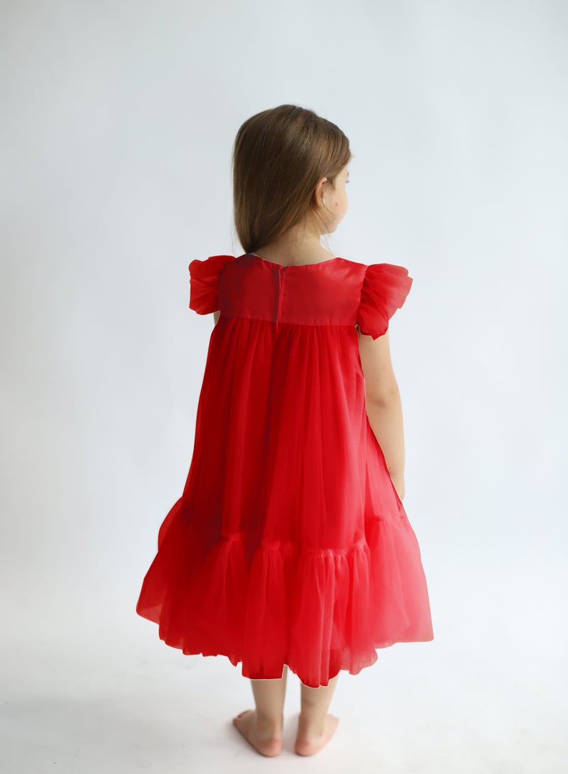 D'Daniela Ruffled Sleeve Dress - Image 2