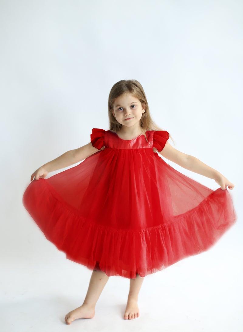 D'Daniela Ruffled Sleeve Dress - Image 3