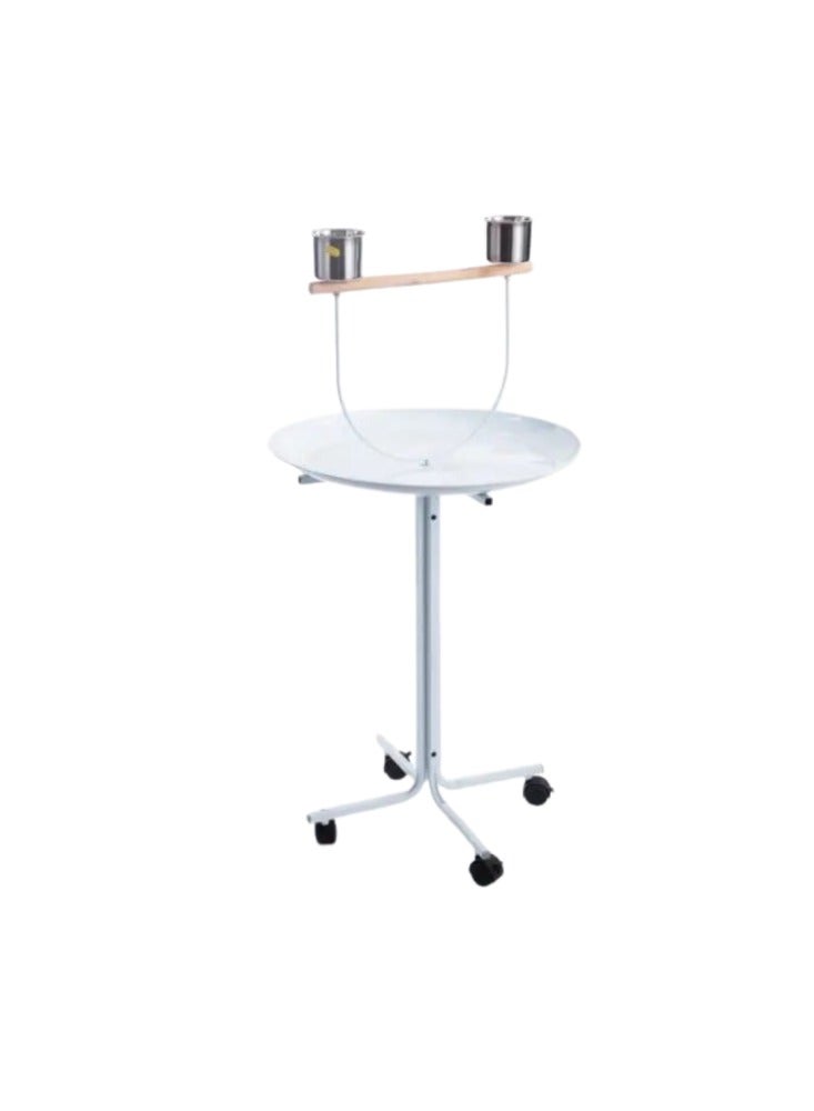 ستاند طيور الأليفة مع وعاءين وعجلات متحركة - Image 1