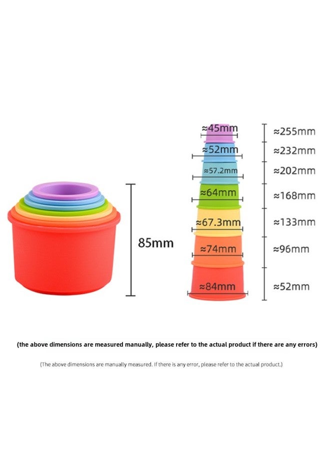 ألعاب تعليمية للأطفال من السيليكون في مرحلة الطفولة المبكرة على شكل قوس قزح من Cross-border، كوب من السيليكون الصالح للأكل - اللون: لون قوس قزح - المواصفات: 85*85*250 مم - Image 5