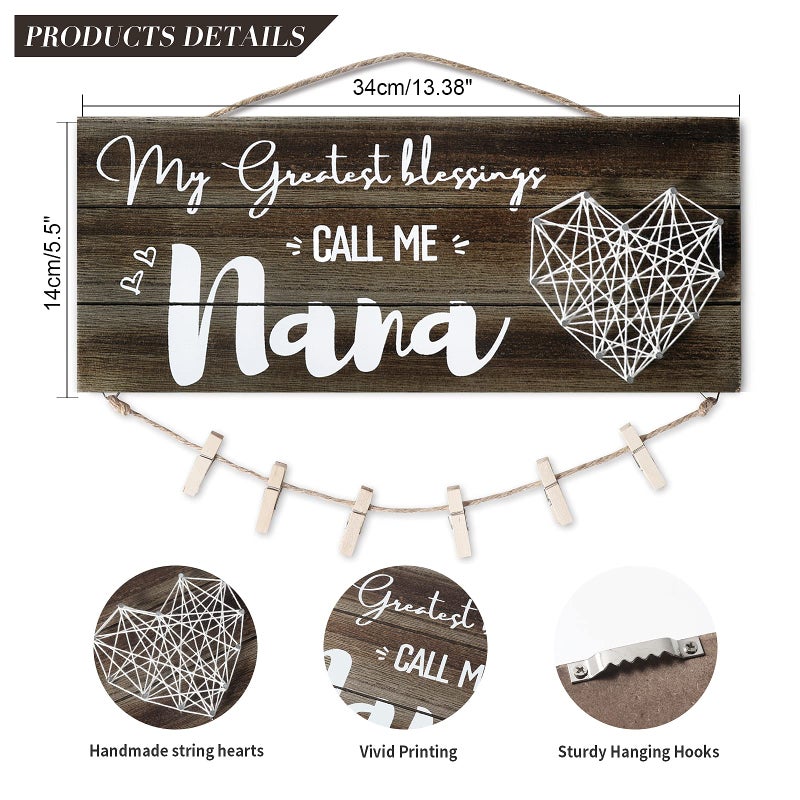 SELORY Mothers Day Nana Gifts For Grandma Grandma Gifts Nana Gifts Grandma Birthday Gifts Unique Grandma Grandmother Picture Frame Gifts From Grandchildren Grandkids Granddaughter First Time New Great Grandma Nana Gifts - Image 4