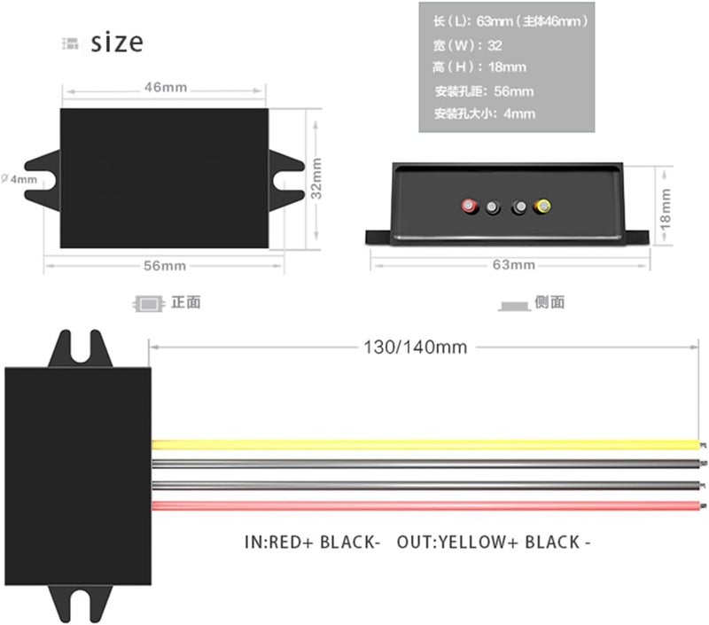 1pcs DC-DC Conventer 24V to 12V 5A 60W DC Step-Down Converter 15V 18V 20V 24V to 12V Car Power Module 24V to 12V Converter(24V to 12V2A) - Image 3