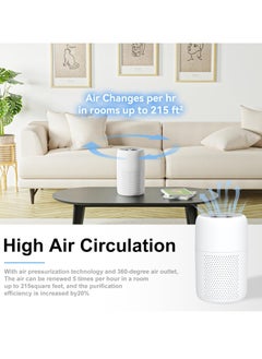 Air Purifier, Air Purifier with H13 True HEPA Filter | For Allergens, Wildfires, Dust, Odours, Pollen, Pet Dander | Quiet 99.9% Removal to 0.1 micron | White - pzsku/ZA00B744F39B6B507C9CCZ/45/_/1734950483/62567e02-3784-4c85-88b8-9bd6f3739498