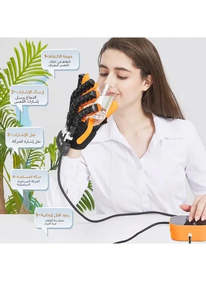 قفازات الروبوت لإعادة التأهيل لمرضى السكتة الدماغية والأشخاص الذين يعانون من اضطرابات اليد الناتجة عن الشلل الدماغي - مدرب تقسيم الأصابع الخمسة - ماساج اليد لتحسين التعافي - Image 3