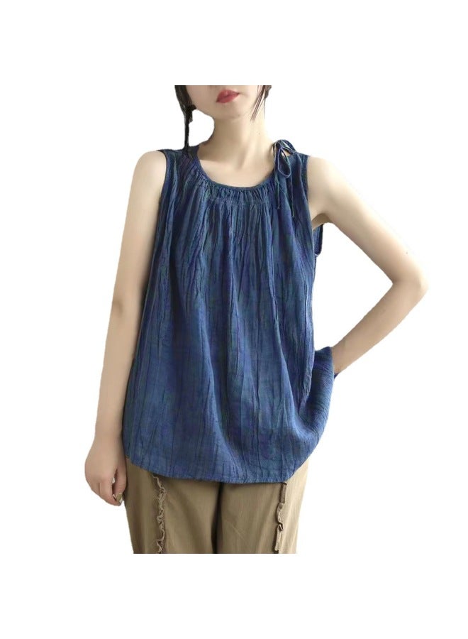 Song Feng Ya Plus-size Women's Summer Loose Slimming Sleeveless Innerwear Camisole Top, Large Size Up To 300 Jin, Niche Outerwear Blouse - Image 5