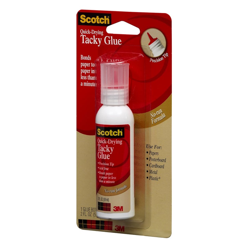 Scotch Quick Drying Tacky Glue, 2 fl oz, Acid Free and Photo Safe (6052A-1) - Image 2