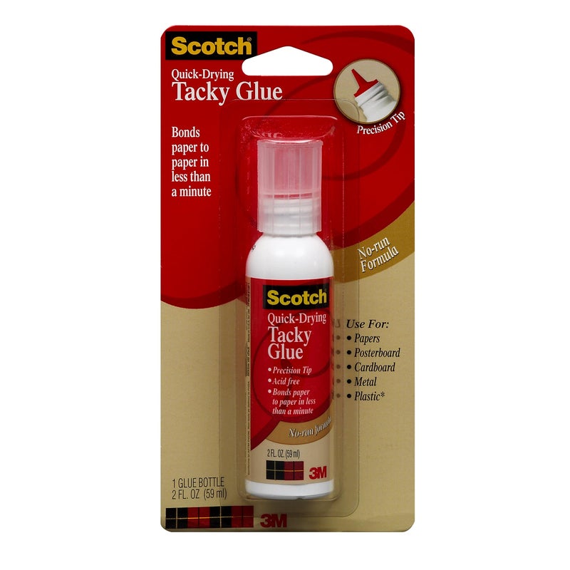 Scotch Quick Drying Tacky Glue, 2 fl oz, Acid Free and Photo Safe (6052A-1) - Image 4