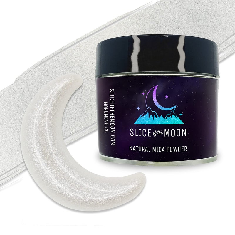 Slice of the Moon | Shimmer Pearl Natural Mineral Mica Powder, 0.88oz (25g) | for Personal or Professional Use - Cosmetics, Epoxy Resin Projects, Nail Polish, Soaps, Bath Bombs, and Art Projects - Image 1