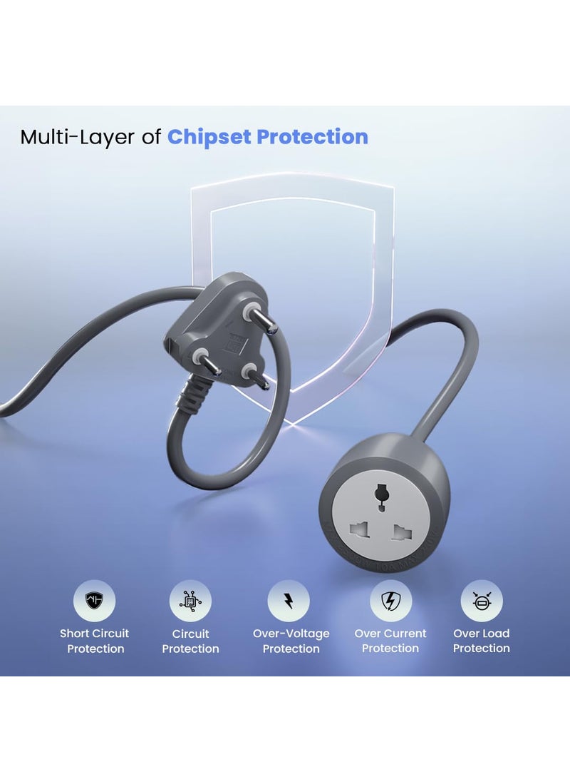 Lapcare LAPCARE Coord 10Meter Outlet Extension Cord 2500W High Power Output FireResistant with Child Safety Shutter Durable Build 3Pin Plug Multiple Protections Ideal for Home Office LSP224  - Image 4