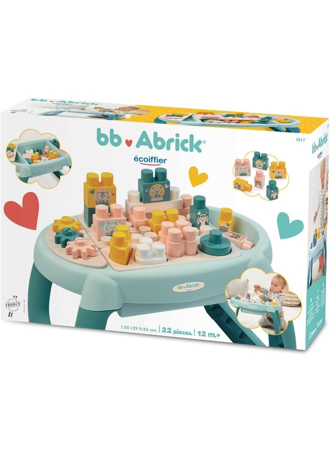 Ecoiffier 7917 Brick Play Table, Pastel