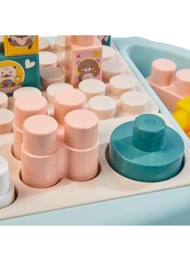 Ecoiffier 7917 Brick Play Table, Pastel