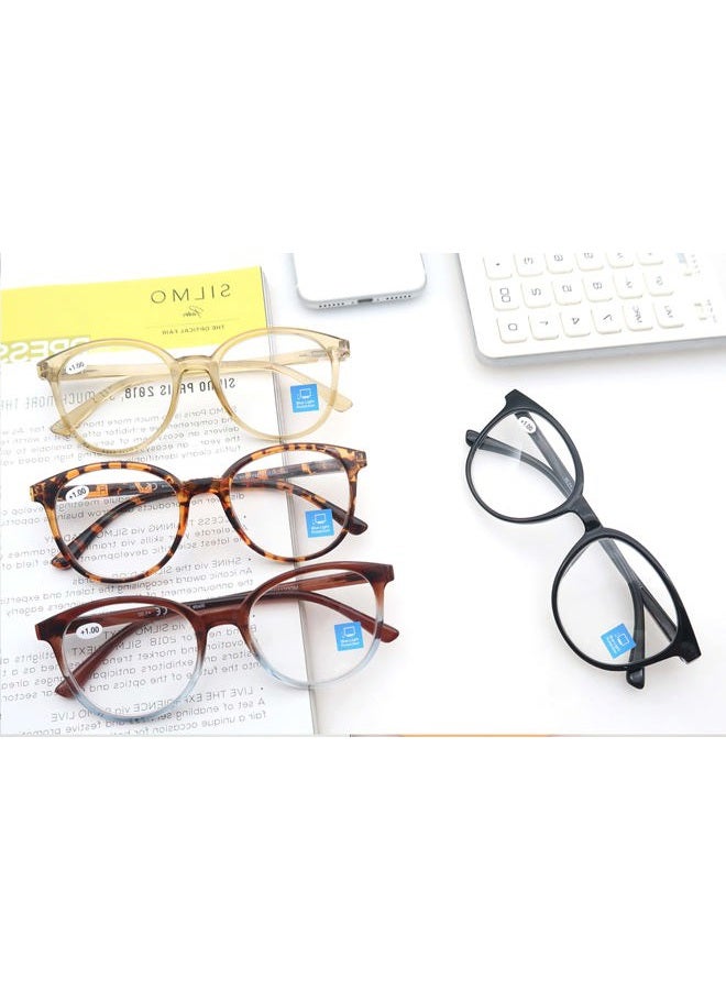 MODFANS Women Reading Glasses Blue Light Blocking 0.75 Men Readers Spring Hinges,Anti Glare UV Eyestrain ,Large Round Frame Computer Eyeglasses Women - Image 5