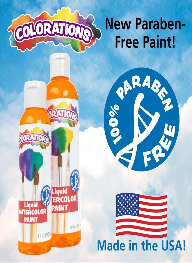 Colorations - LWPACK Liquid Watercolor Paint, 4 fl oz, Set of 6, Non-Toxic, Painting, Kids, Craft, Hobby, Fun, Water Color, Posters, Cool Effects, Versatile, Gift - Image 2