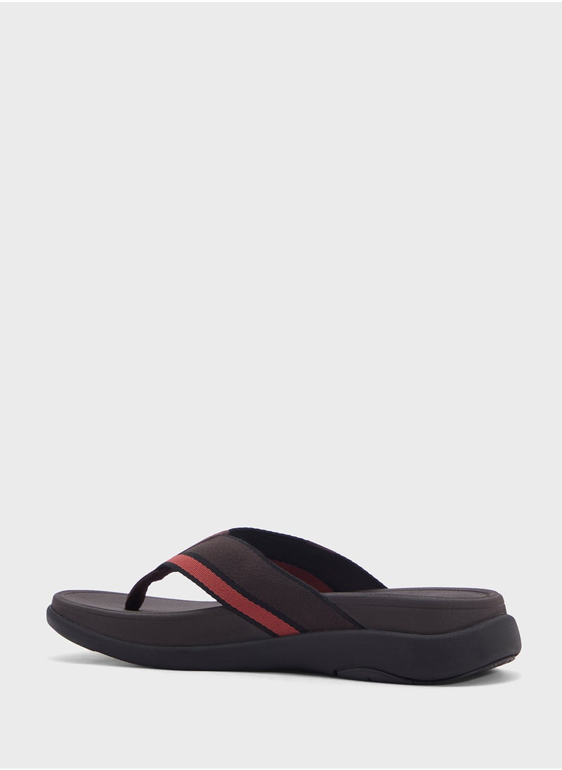 FitFlop F-Mode Tonal Edge Webbing Thong Flip Flops  - Image 2