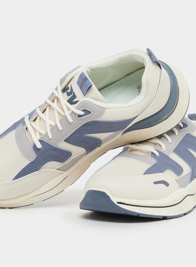 Styli Chunky Sole Color Block Lace Up Sneakers  - Image 3