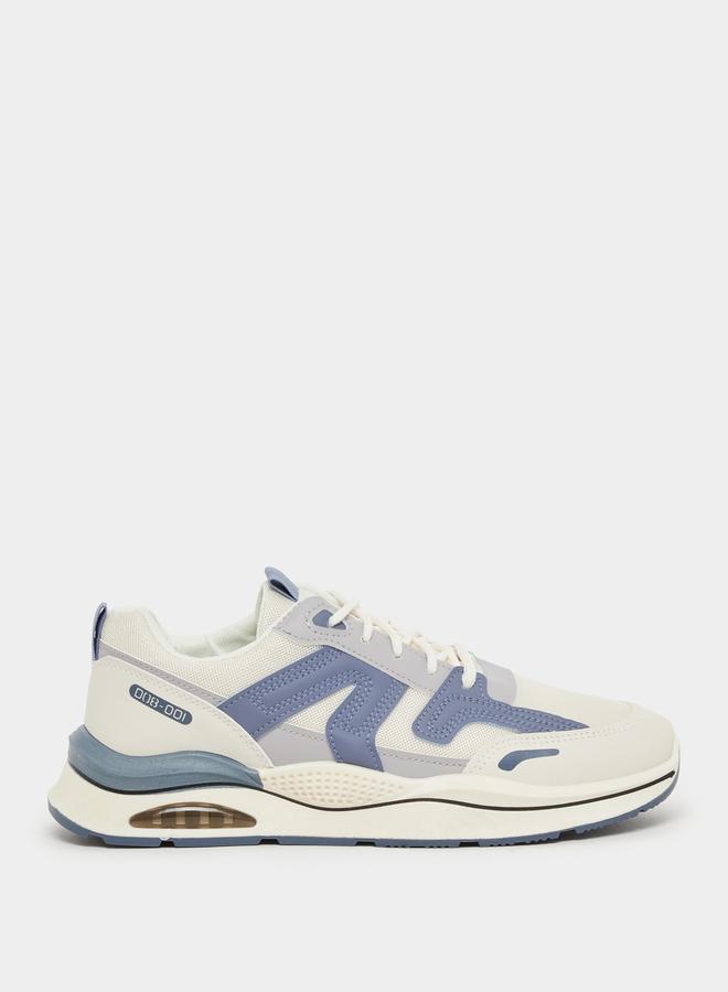 Styli Chunky Sole Color Block Lace Up Sneakers  - Image 1