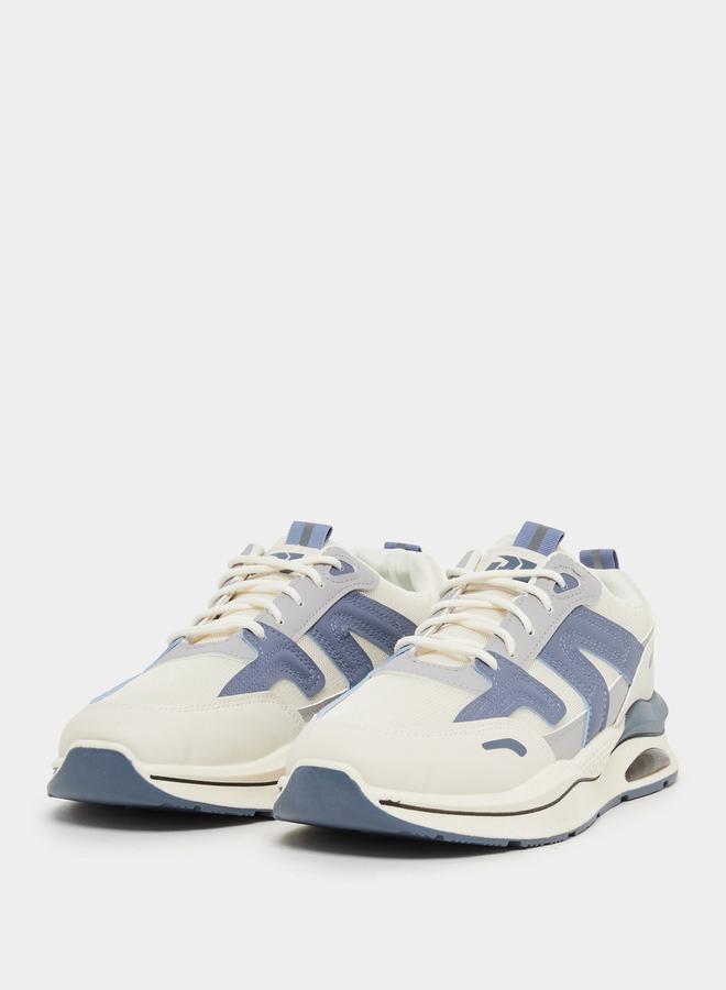 Styli Chunky Sole Color Block Lace Up Sneakers  - Image 2
