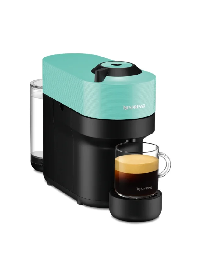 Nespresso 1260W Auto Shut Off Vertuo Pop Coffee Machine Aqua Blue and Black 560 ml GCV2-GB-AQ-NE