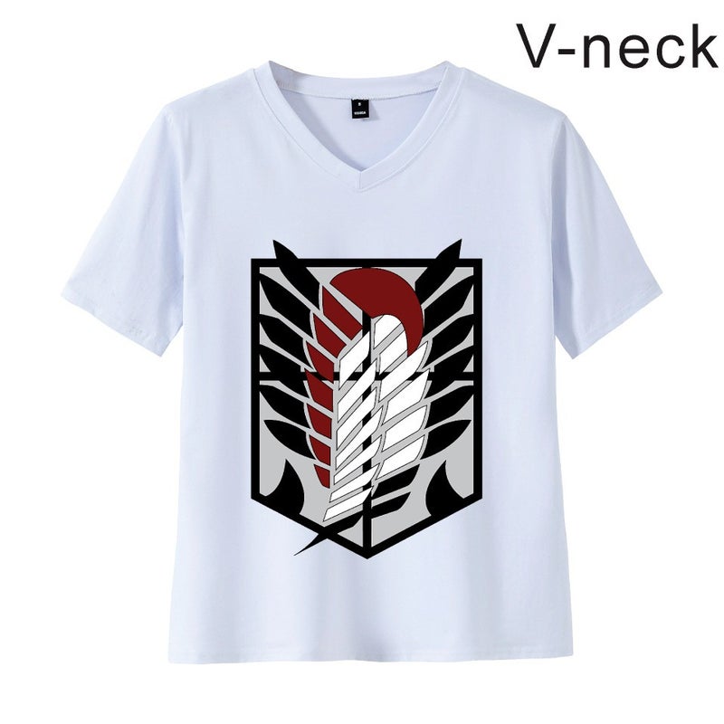 Attack Giant Attack On Titan Logo Couple Short Sleeve Men'S And Women'S Same T-Shirt Fashion Brand Summer - Image 1
