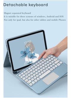 SYOSI iPad 10th Generation 2022 Keyboard Case with Touchpad Cute Round Key Color Keyboard iPad 10 10.9 inch Detachable Touch Keyboard Slim Smart Cover with Pencil Holder  - Image 3
