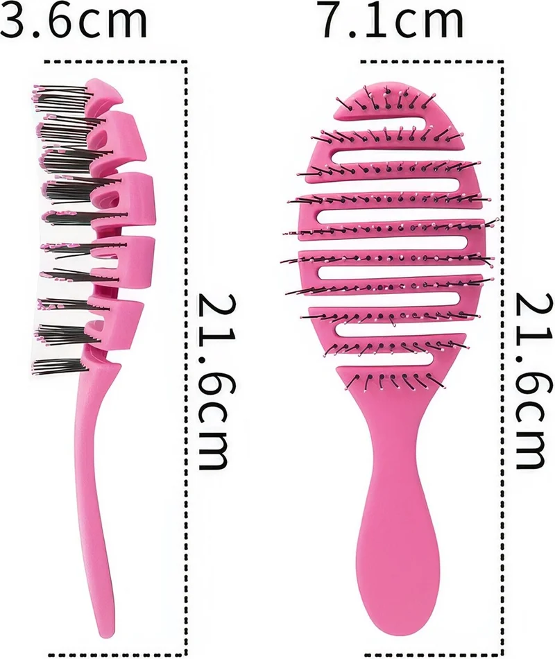 بيزيم ايفدي 3D Professional Hair Brush Hair Brush Pink Pro Three Dimensional Oval Hair Brush Oval