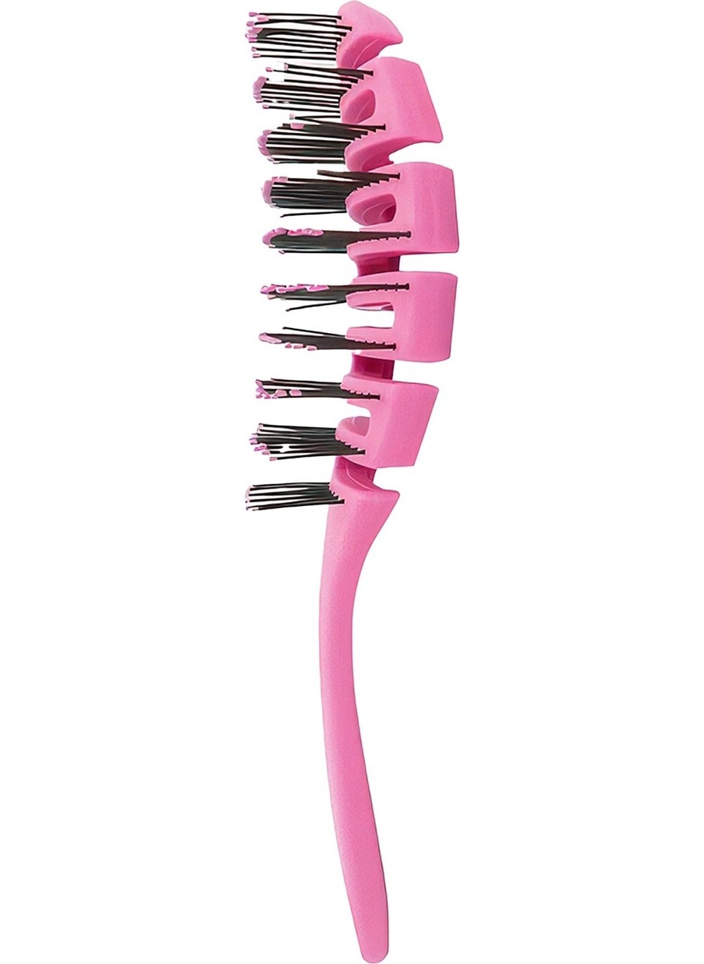 Bizimevde 3D Professional Hair Brush Hair Brush Pink Pro Three Dimensional Oval Hair Brush Oval  - Image 1