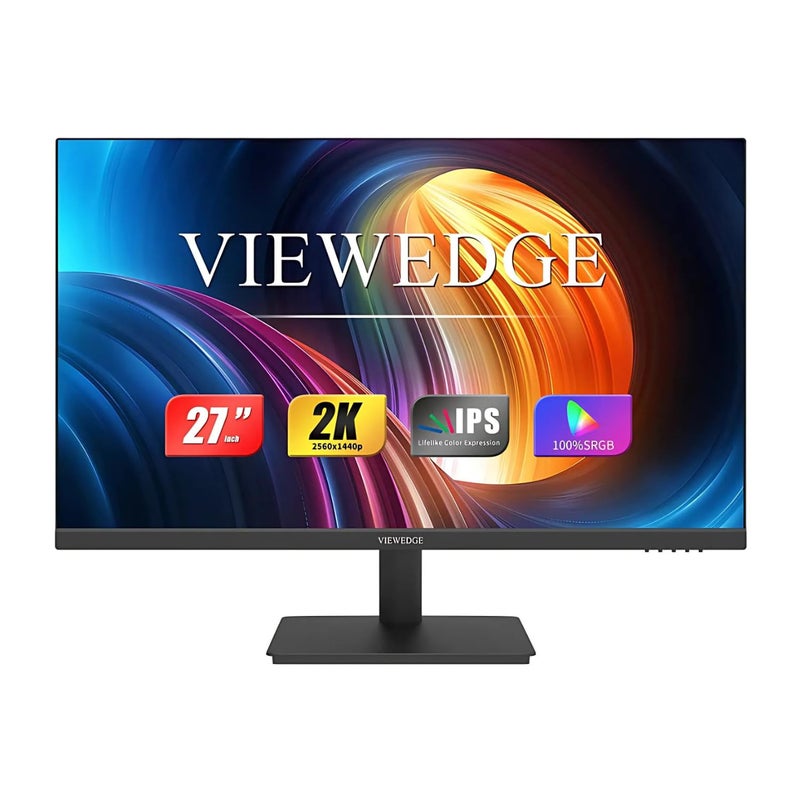 Viewedge 27 inch Monitor with 2K 2560 x 1440 IPS Panel 75hz | Computer Monitor 27 inch QHD with HDMI, DP and Wall Mountable | Eye Protection PC 1440p Monitor for Working and Gaming - Image 4