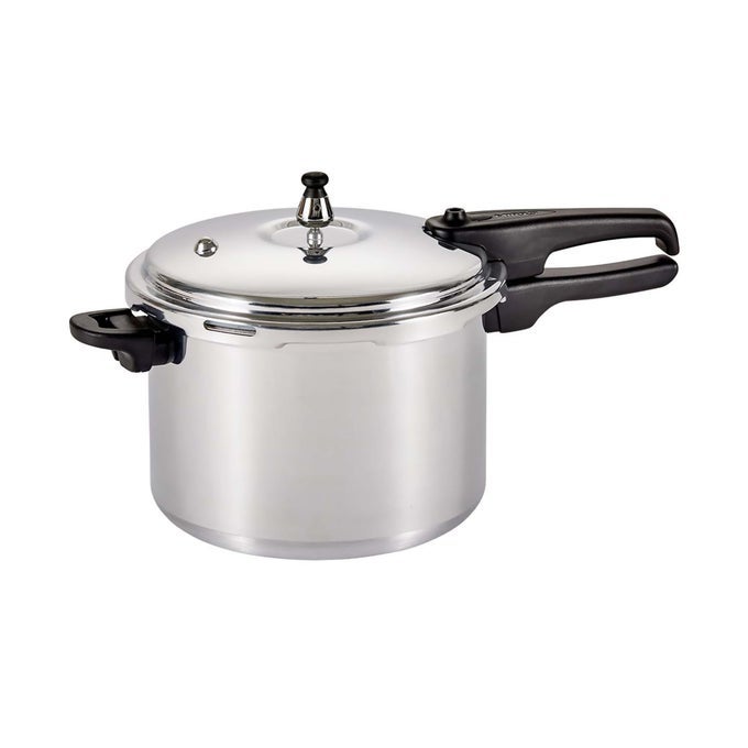 92160A POLISHED ALUMINUM 10PSI PRESSURE COOKER COOKWARE 6QUART SILVER